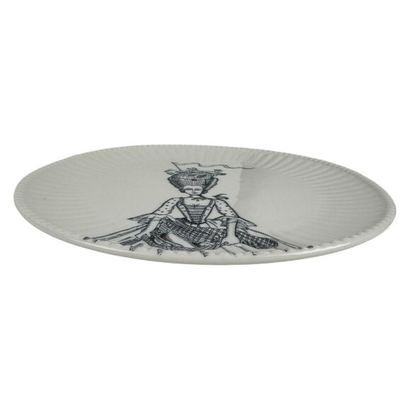 ANTHROPOLOGIE Plate Florence Balducci LADY IN WAITING RARE! Whimsical 10.75" Dia - Picture 10 of 12